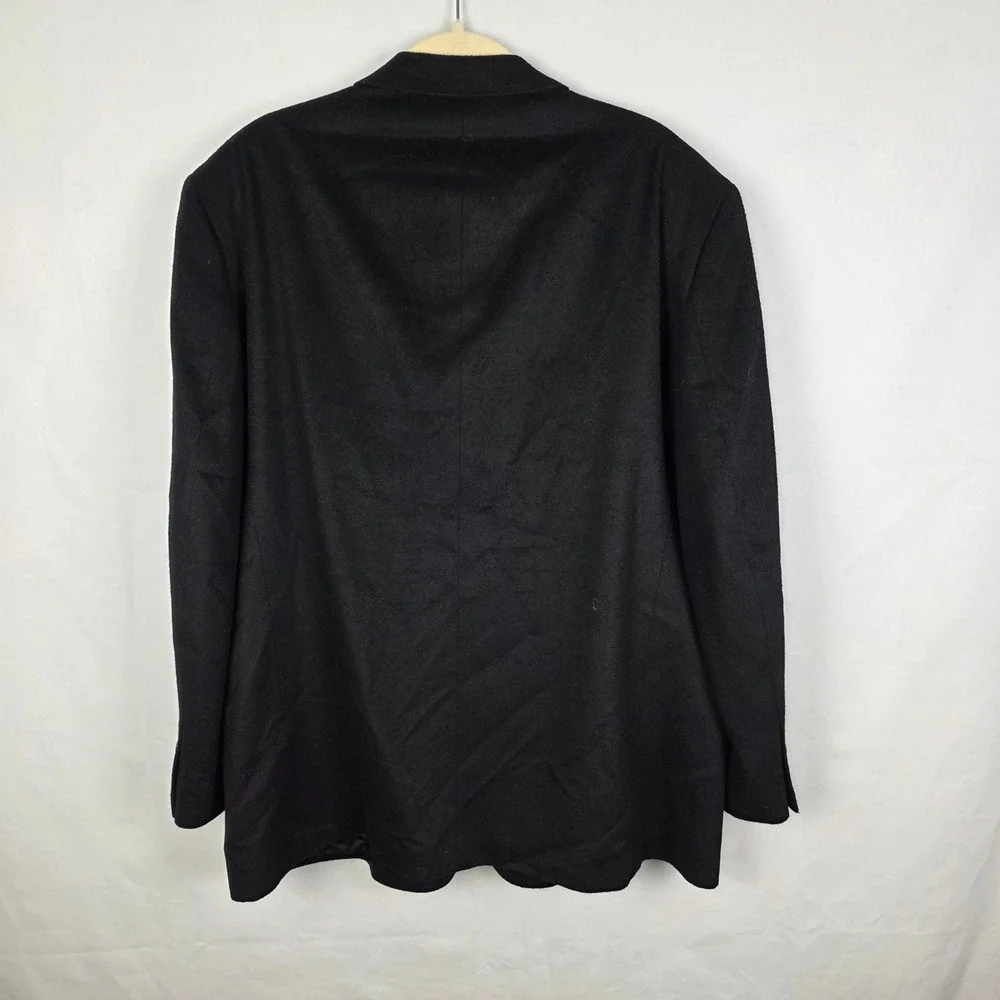 Pronto‎ Uomo Couture Mens 48R Black 100% Cashmere 2 Button Blazer Sport Coat